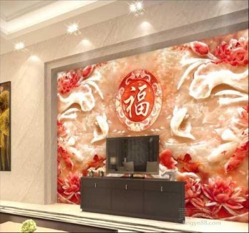 东莞仿玉雕瓷砖背景墙 艺术与实用的完美融合